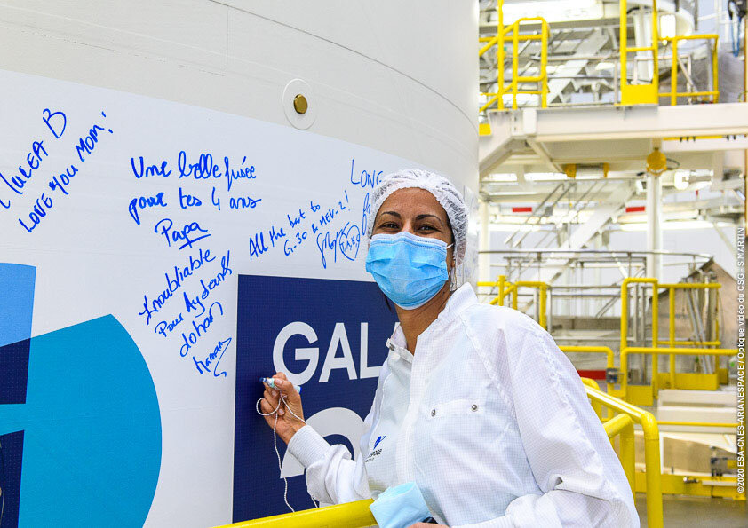 Wafaa with Ariane 5 launch VA253