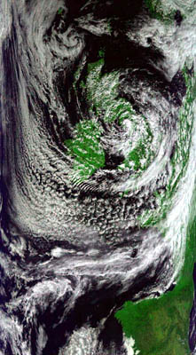 Clouds over Europe seen by MODIS