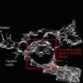 Lunar south pole mosaic - annotated