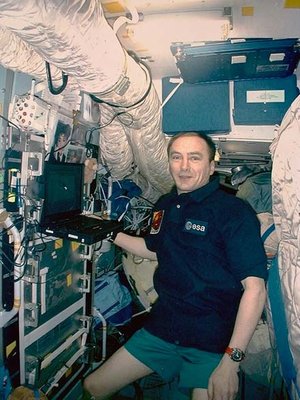 ESA astronaut Haignere aboard Mir