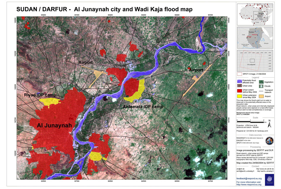 Charter map of Darfur flooding