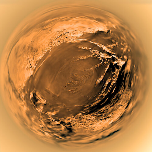 Huygens’ fish-eye view of Titan a decade ago