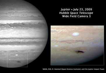 Hubble eyes new dark spot on Jupiter