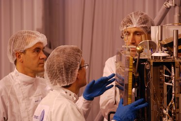 Mounting of the first deployable solar panel
