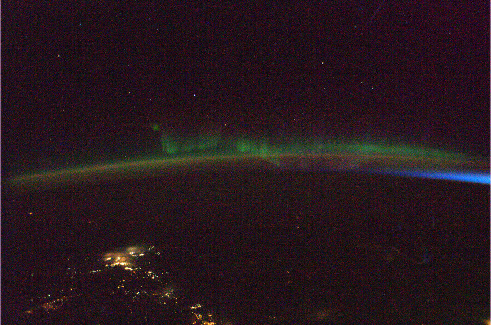 Nordlichter, von der ISS aus gesehen