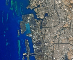 Jeddah’s seaport on Saudi Arabia’s western coast