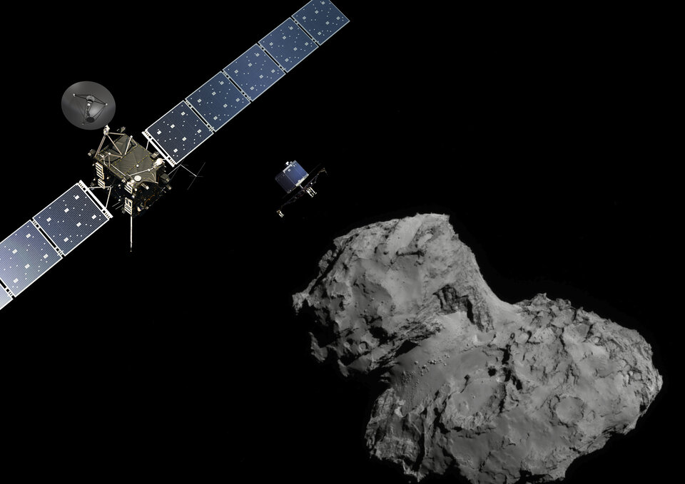 Rosetta and the Philae lander with Comet 67P