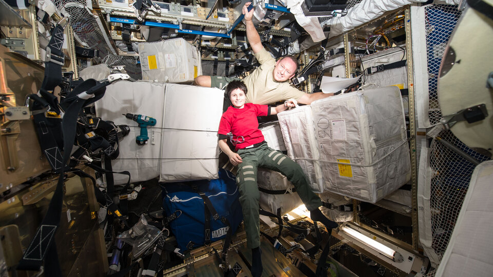 Astronauts inside ATV-5