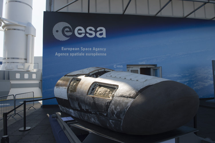 IXV being displayed at the Paris Air and Space Show
