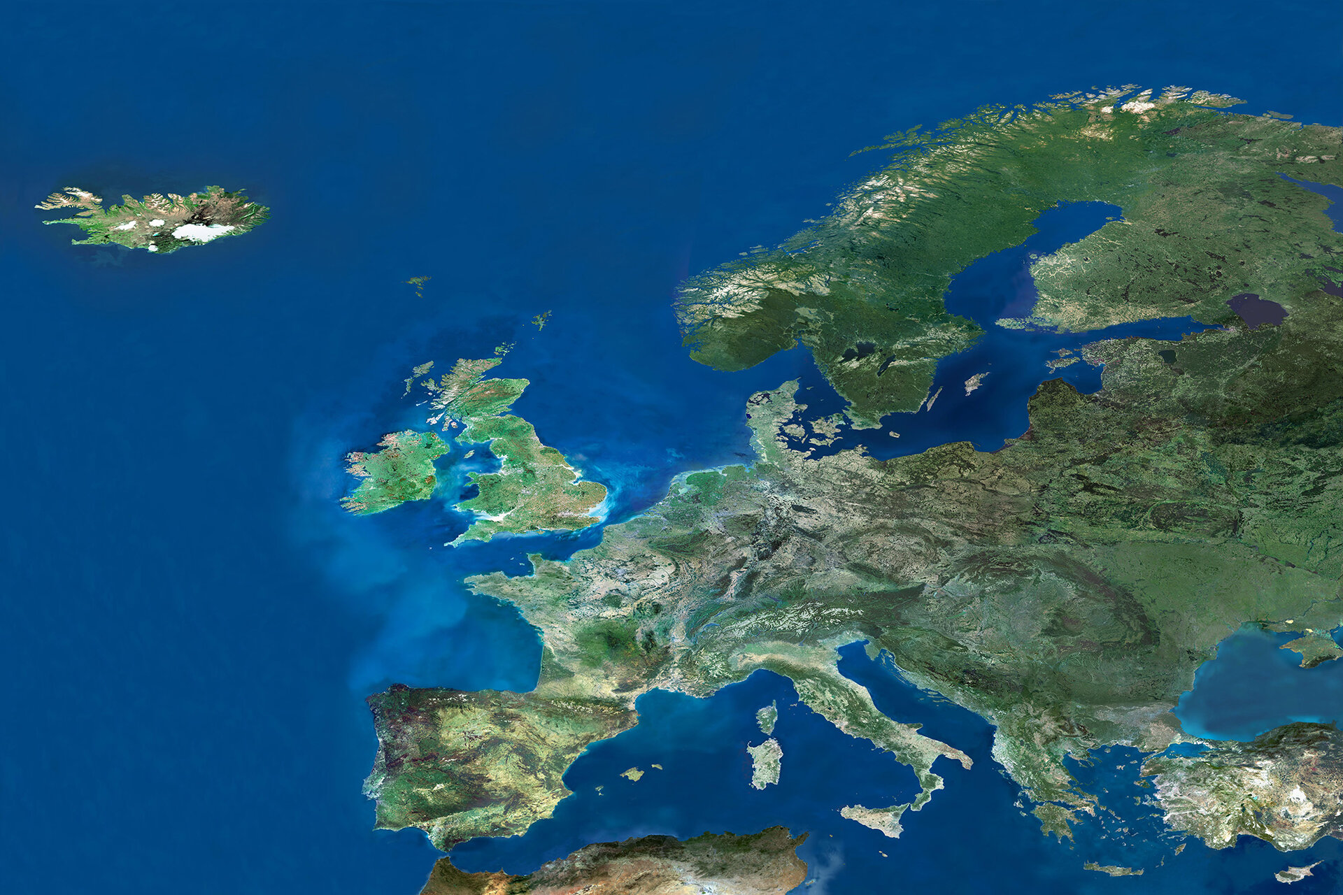 Europe seen by ERS satellite