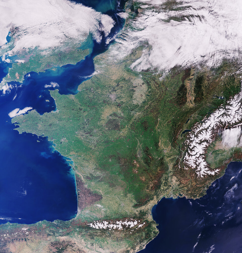La France observée par Sentinelle 3 (7 avril 2017)