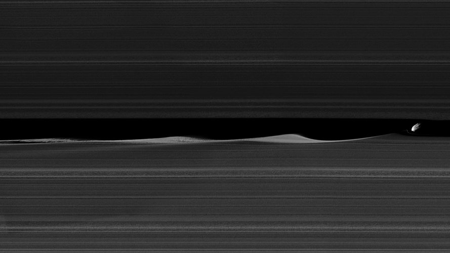 Saturn’s moon Daphnis in the Keeler Gap
