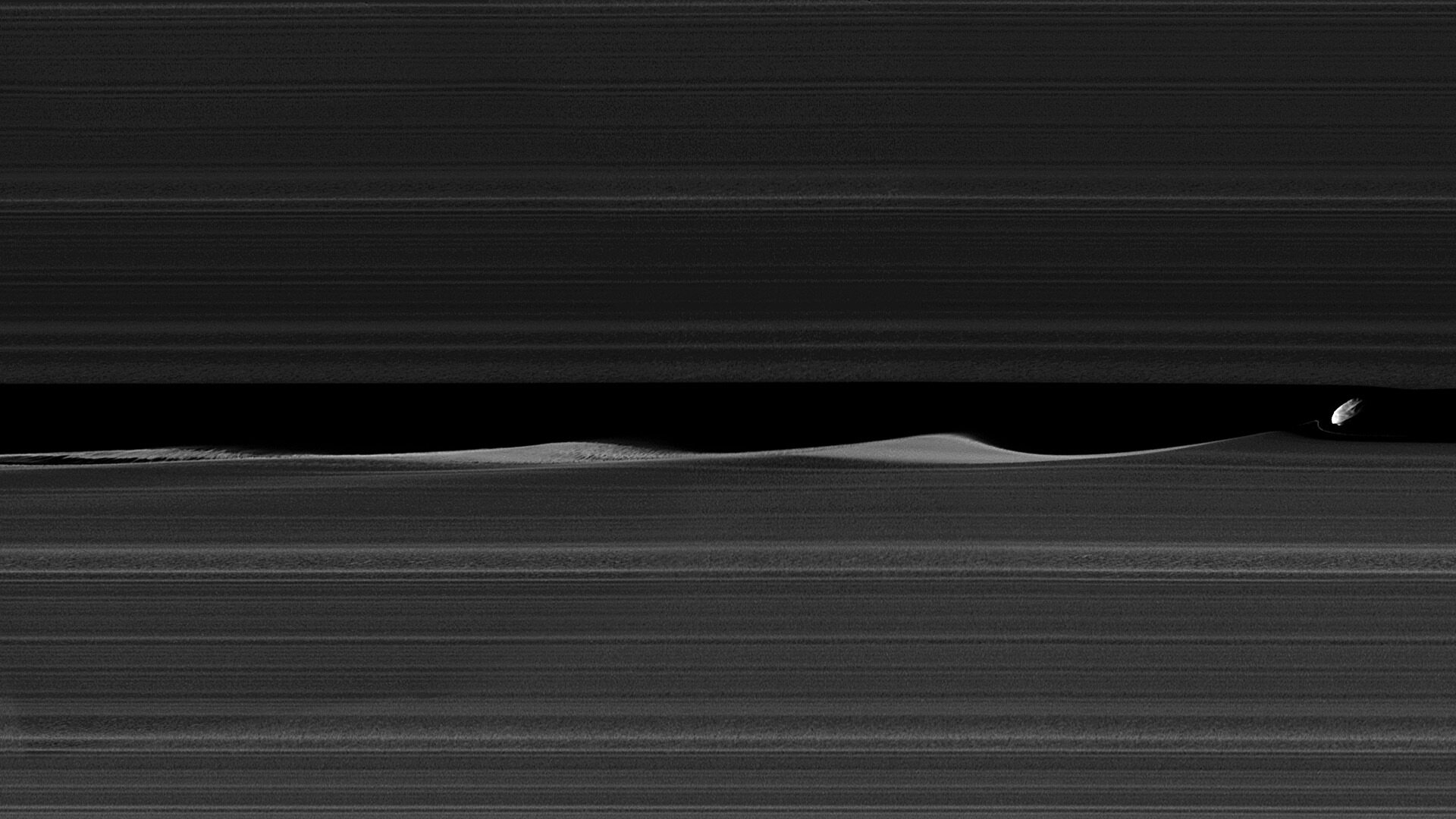 Saturn’s moon Daphnis in the Keeler Gap