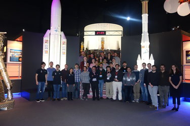 CubeSat teams and Fly Your Satellite! team at the space expo