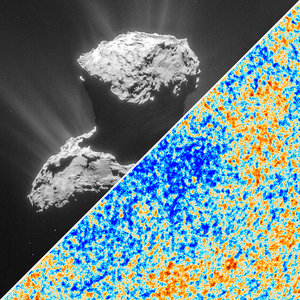 Rosetta's comet and Planck's cosmic microwave background