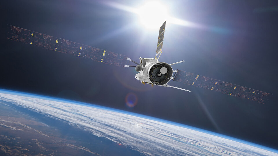 Artist's impression of BepiColombo's upcoming Earth flyby