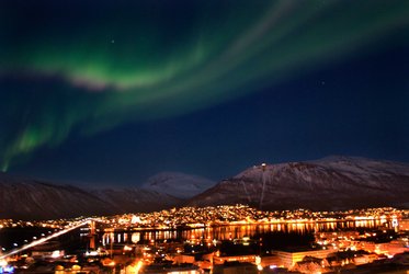 Aurora borealis above Tromsø