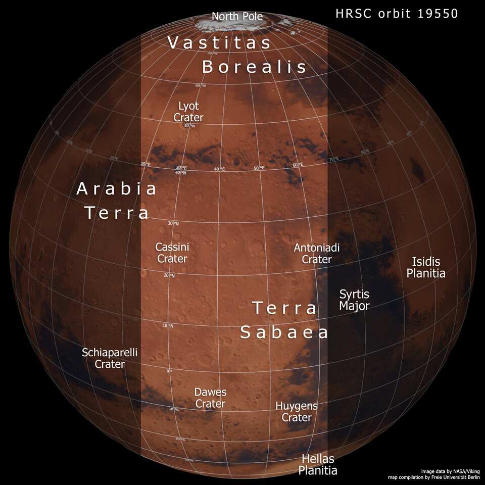 Terra Sabaea and Arabia Terra in context