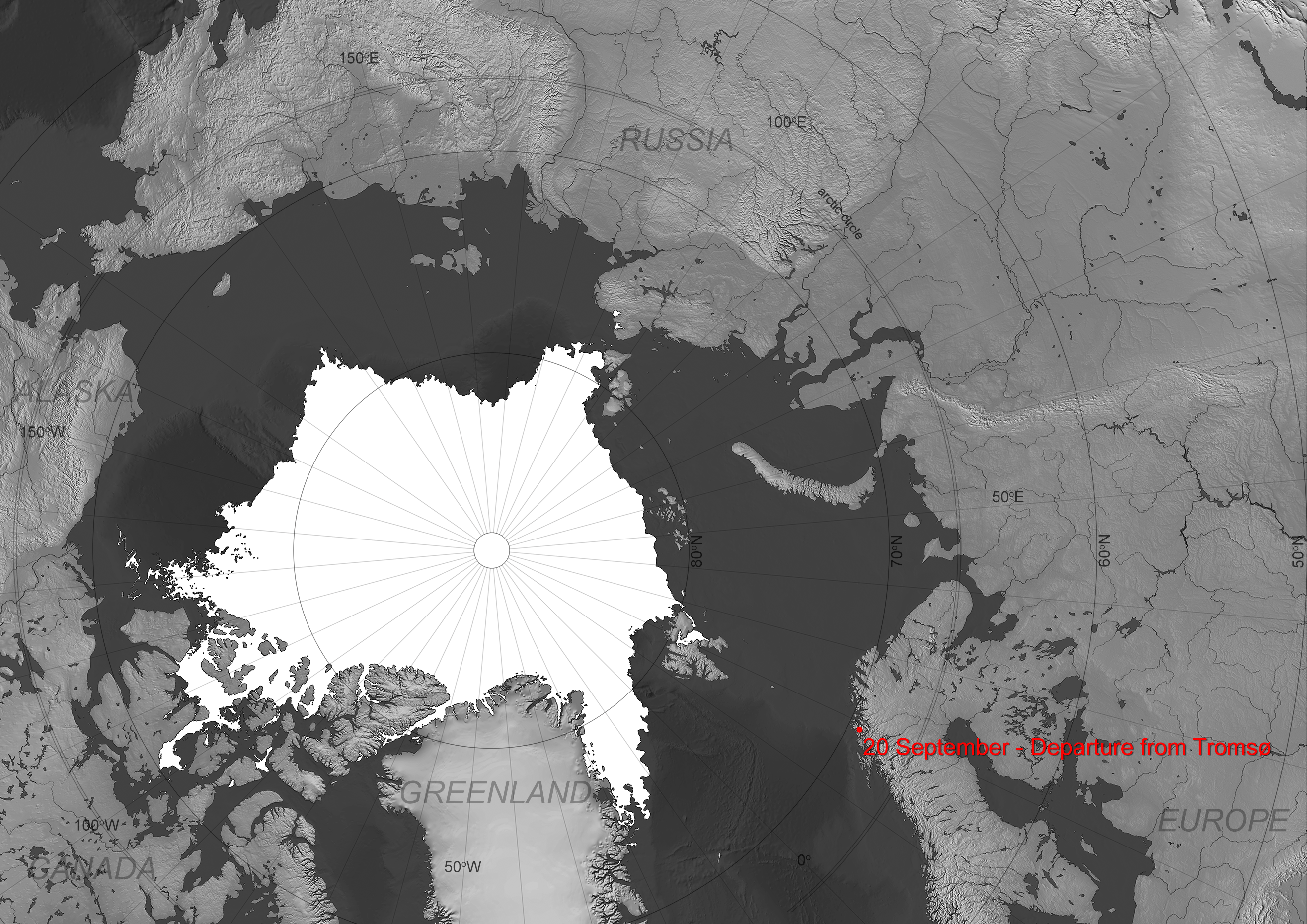 Polarstern route and ice drift