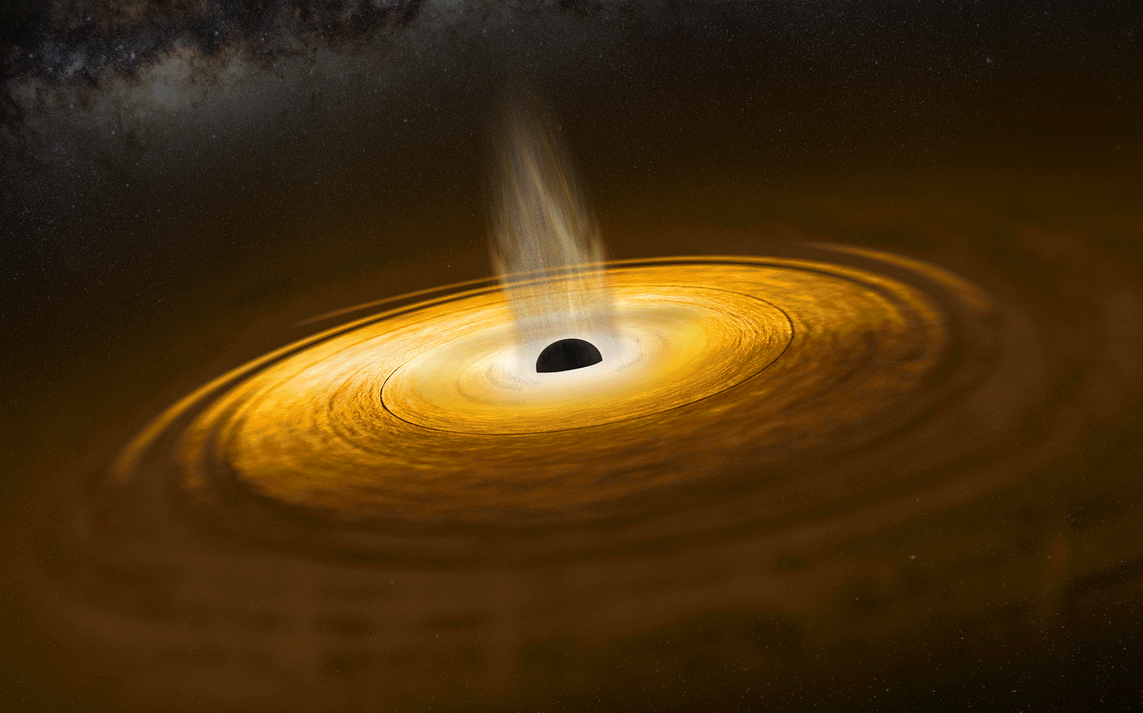 The dynamic behaviour of a black hole corona (artist's impression)