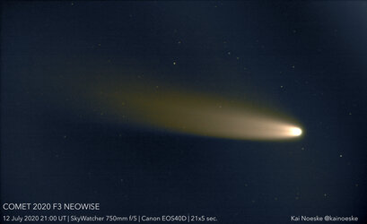 Comet NEOWISE on 12 July 2020