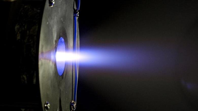 A test firing of Europe’s Helicon Plasma Thruster, ideal for propelling small spacecraft