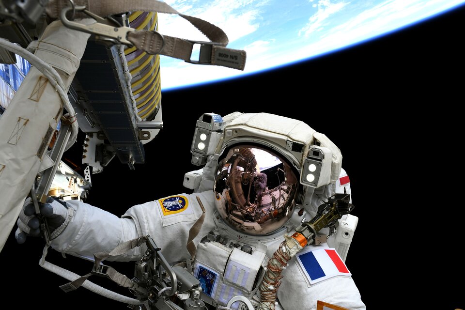 L'astronaute français de l'ESA Thomas Pesquet pendant Alpha, sa 2e mission de longue durée. 