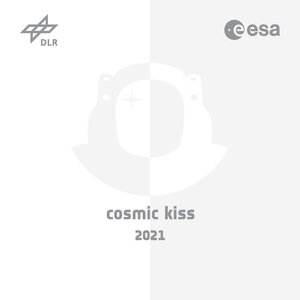 Cover of the Cosmic Kiss mission brochure in German