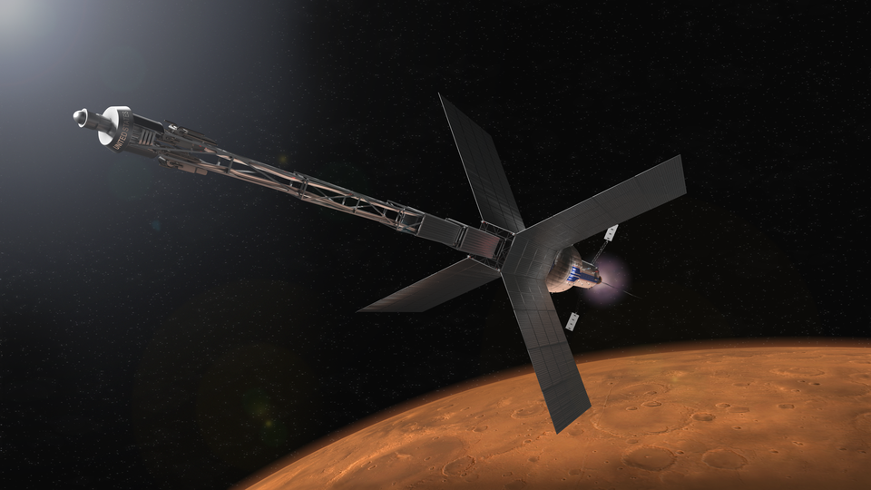 A Mars transit habitat and nuclear propulsion system that could one day take astronauts to Mars