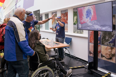 Visitors with disabilities at ESA Open Day at ESTEC 2021
