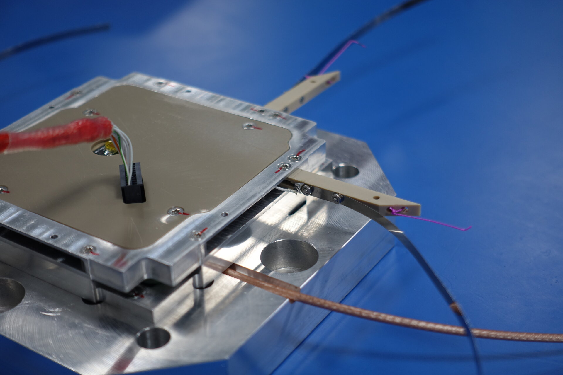 CubeSat team SpaceDot's in-house built antenna deployment mechanism 