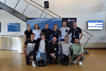 ESA's spacesuit design competition winners and ESA astronaut candidates at EAC
