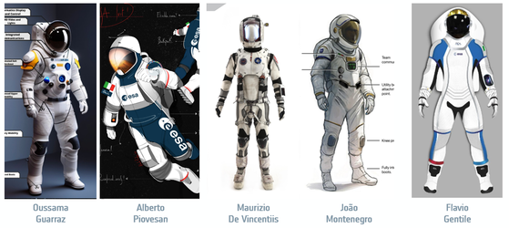 The winning designs of ESA's spacesuit design competition