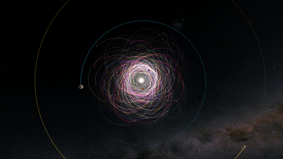 ESA's Gaia spacecraft maps 150 000+ asteroid orbits