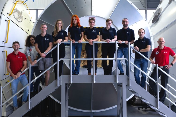 Members of the reserve of ESA's astronaut class of 2022 visit the European Astronaut Centre in Cologne.
