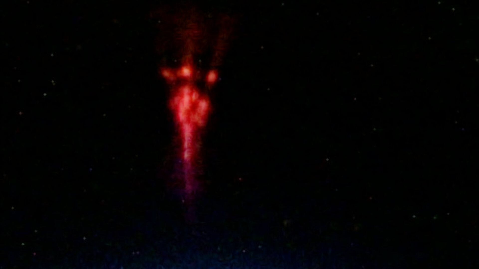 Red sprite over thundercloud