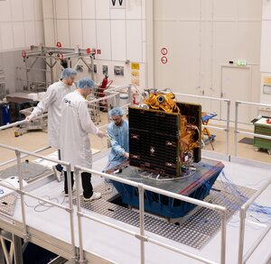 Fixing the Arctic Weather Satellite to the shaker