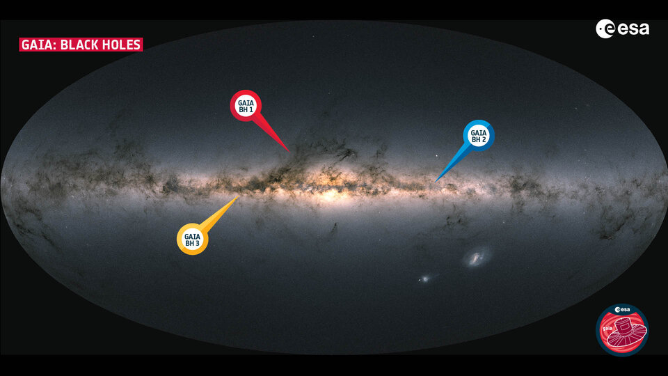I buchi neri rilevati dalla missione Gaia dell'ESA