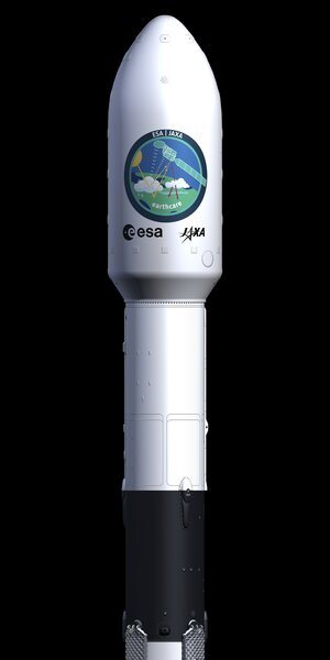 EarthCARE sticker on Falcon 9 rocket