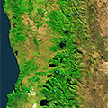 SPOT 4 vegetation image of the Araucanía Region