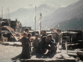 Children awaiting trekkers near Tengi