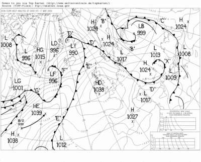 Weather map of 17 March 2000