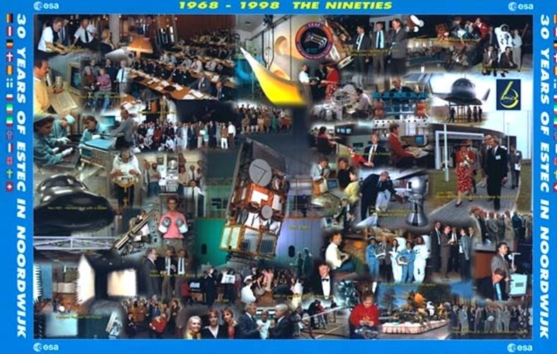 Photo montage commemorating 30 years of ESTEC