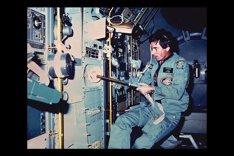 Ulf Merbold aboard Spacelab-1