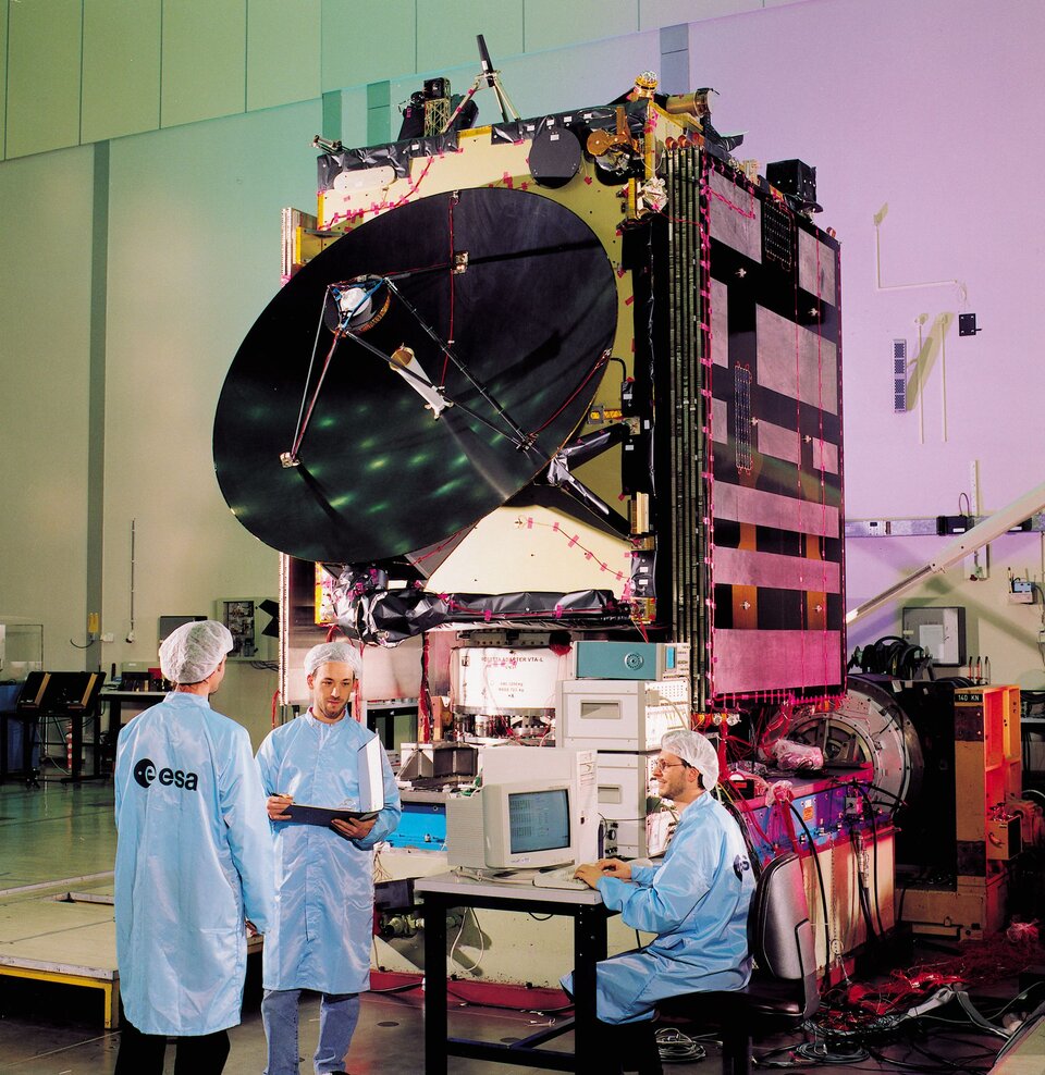 Vibratietesten met Rosetta (lancering in januari 2003) te ESTEC