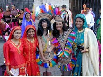 Some of the participants at SuperCongress'02 in national costume