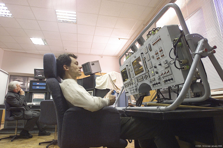 Pedro Duque during Soyuz training at Star City