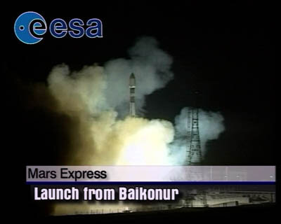 2 juni 2003: Mars Express vertrekt vanaf Bajkonoer naar de Rode Planeet