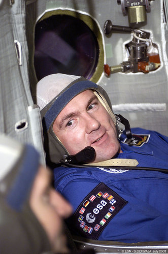 During training in the Soyuz simulator