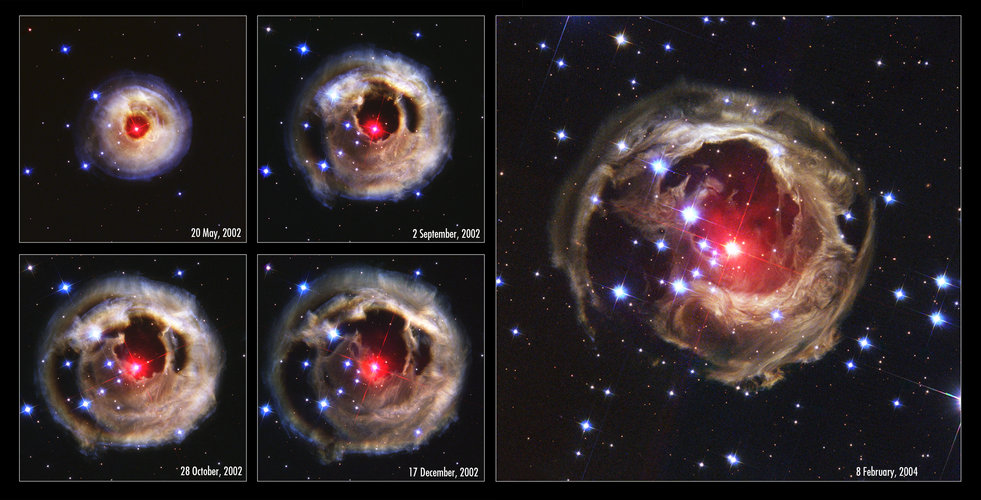 V838 Monocerotis revisited: Space phenomenon imitates art